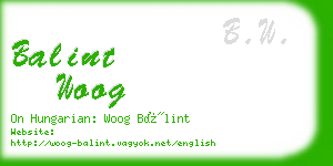 balint woog business card